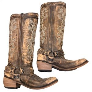 LIBERTY BLACK vintage western cowboy boots CANELA 7.5